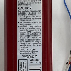 PHILIPS BODINE MODEL B100 EMERGENCY LIGHTING BALLAST PE1E0001M 127/277VAC 280mA