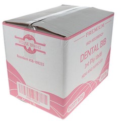 House Brand Dentistry 109233 Dental Patient Bibs 3+1 Ply 13″X18″ Dusty Rose 500P