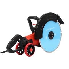 Electric Concrete Cutter Saw, Circular Saw with Saw Blade and Rolling Pulley HOT