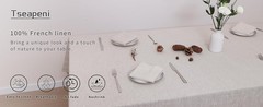 Linen Tablecloth 100% Pure Linen Table Cloth for Rectangle Tables Machine