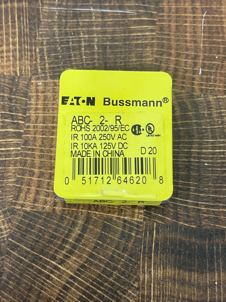 BUSSMANN ABC-2-R Fuse,2A,Ceramic,ABC Series,PK5