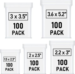 Small Plastic Bags Mini Zip Lock Bags for Jewelry Pill Candy Assorted 500 Pcs