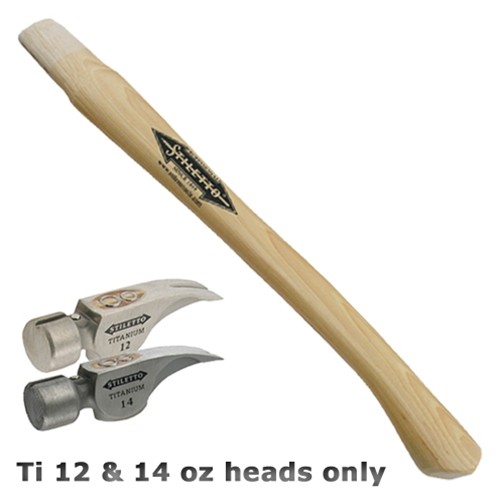 Stiletto STLHDL-C 18″ Curved American Hickory Reverse Axe-Eye Replacement Handle