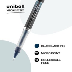 uni-ball Vision Elite BLX Infusion Rollerball Pens Fine Point Micro Tip, 0.5m…
