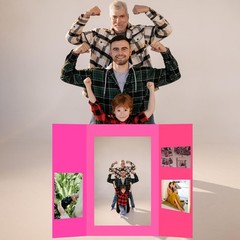 3 pcs Small Neon Trifold Poster Board 16 x 24 Inches, Bright Color Tri Fold D…