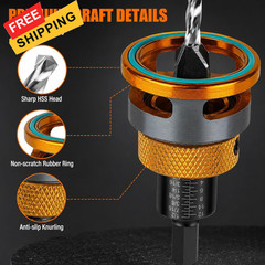 Countersink Drill Bit Set with Depth Stop 4PCS, HCS Four Blades 4 millimeters