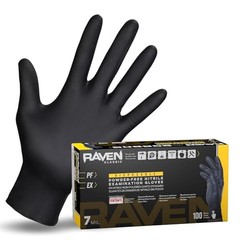 Raven Powder Free Gloves 7 Mil – XL Latex Free, X-Large Nitrile Disposable