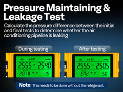 Refrigeration Digital AC Manifold Gauge Set 3 Way HVAC Gauges for R1234yf R134a
