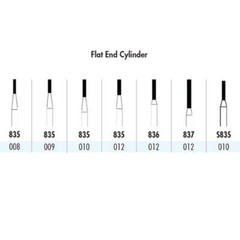 Quala FG #835.010 COARSE Diamond Bur 10/Pk