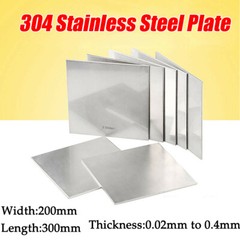 Thickness 0.02mm to 0.4mm 304 Stainless Steel Plate Polished Plate 200mm x 300mm