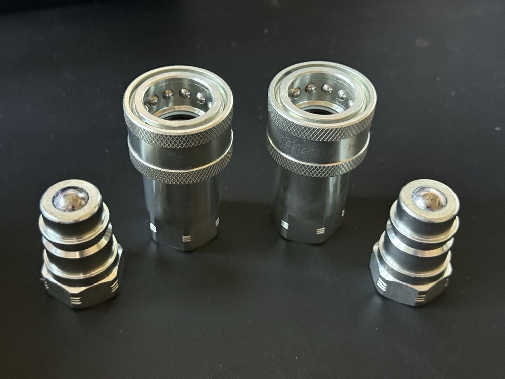 2X Set 1/4″ Body 1/4″ NPT Poppet Pioneer Style Hydraulic Quick Connect Coupler
