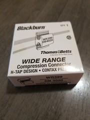 25-PACK THOMAS & BETTS BLACKBURN WR399 WIDE RANGE COMPRESSION CONNECTOR H-TAP