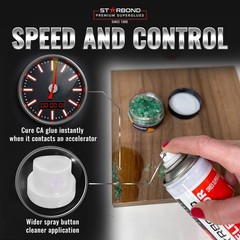 Starbond CA Glue Accelerator (6 Ounce) – Instantly Dries Super Glue