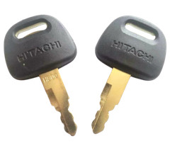 (2) Hitachi ZAX Excavator Heavy Equipment Ignition Keys with Logo 4453488