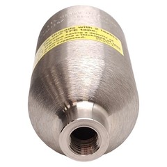 Swagelok 304L-HDF4-150 DOT-Compliant Sample Cylinder, 150cm³, 1800psig, 304L SS