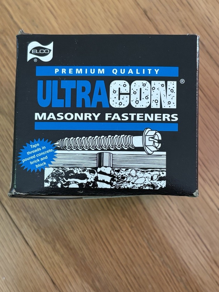New Elco Ultracon Concrete Masonry Screws, 1 1/4″, Box Of 100 Count