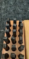 UNUSED Young Bros. Stamp Works 3/16 inch Steel Set 27 Letter Characters MADE USA