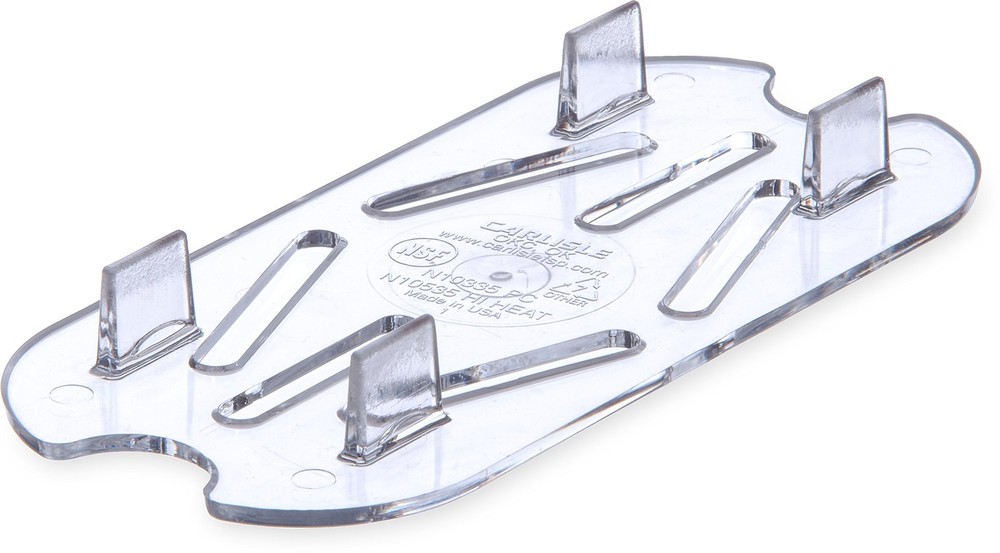 6-Pack 1/9 Size Clear Polycarbonate Food Pan Drain Shelf Tray for Kitchen