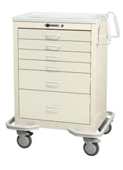 AliMed® Standard Series 6-Drawer Anesthesia Procedure Cart with Push-Button Lock