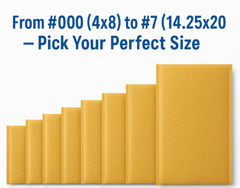 50/100Packs 11 Sizes Padded Envelopes Kraft Bubble Mailers Shipping Mailing Bags