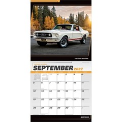 Ford Mustang OFFICIAL | 2027 12×24″ (Hanging) Wall Calendar | Foil Stamped Cover