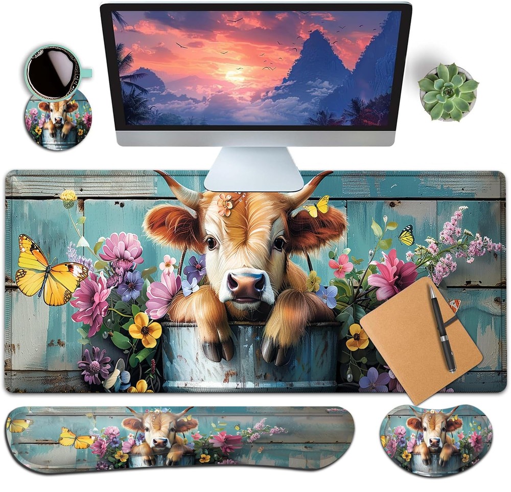 Large Gaming Mouse Pad+ Keyboard 31.5 x 11.8 inches, Yvb-mousepad-9-f-172