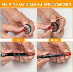 66 Pcs Nut and Bolt Thread Checker – 34 Standard & 32 Metric, Detachable Bolt Si