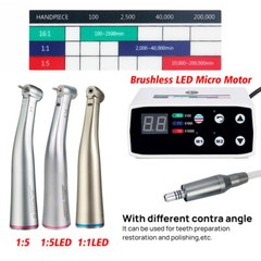 NSK Style Dental Brushless LED Electric Micro Motor/1:5 Increasing Handpiece UPS