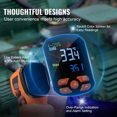 VEVOR Infrared Thermometer -40°F – 2732°F Dual Laser Temperature Gun Non-Contact