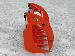 60″ Brush Root Rake Clam Grapple Attachment Fits Skid Steer Tractor Quick Attach