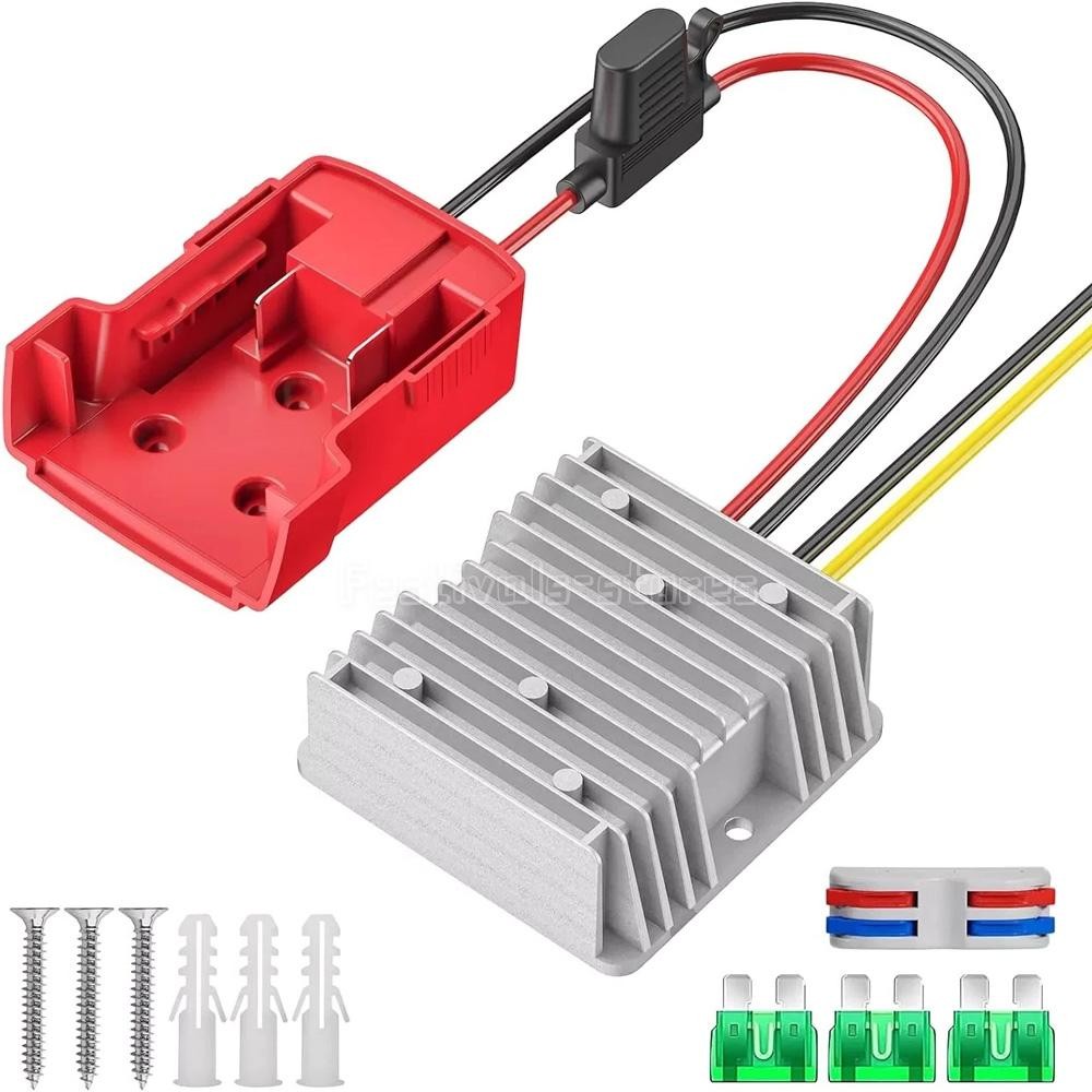 DC 18V to 12V 20A 240W Step Down Converter Compatible with Milwaukee 18V Battery