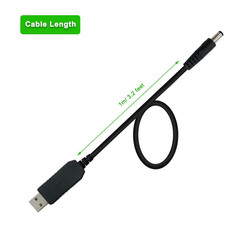 5V to 12V Set up Cable Converter Adapter USB DC Barrel 5.5 X 2.1 MM 3 Ft Powe…
