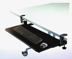 ACE Under Desk Keyboard and Mouse Pull Out Tray with C Clamps New