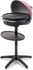 2-in-1 Portable Indoor & Outdoor Standing Electric Grill & Griddle,Cinnamon