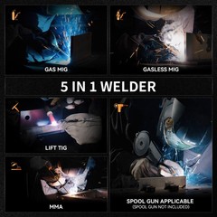JASIC Welder MIG250 Heavy Duty MIG Welding Machine On Cart 115/230V Dual Voltage