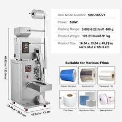 VEVOR 1-100g Automatic Powder Filling Machine Particle Package Weighing Filler