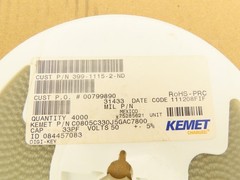 Kemet C0805C330J5GAC7800 Ceramic Capacitors 33 pF ± 5% 50V 4000 Pieces