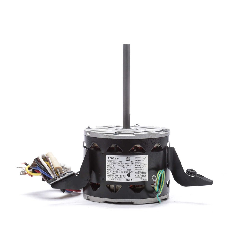 1/4 hp 1075 RPM 4-Speed Direct Drive Furnace Motor 115V Century 752A 2CDT9