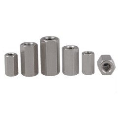 Full Thread Hex Coupling Nuts Sleeve for M5 to M24 Thread Rod Stud A2 Stainless
