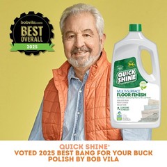 Quick Shine Multi-Surface Floor Finish-Polish 64oz-4pk | Safer Choice, No PFA…