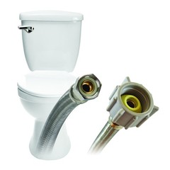 Fluidmaster B1T12 Toilet Connector, Braided 12 Inch, Stainless Steel