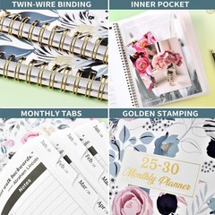 2025-2030 Monthly Planner – 5 Year Planner/Calendar 2025-2030 Spiral Bound, J…