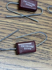 Silver Mica Capacitor 47pf 500W tolerance ±5% CM15E470J – 500WV Lot Of 10