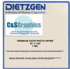 36″ x 100′ 7 MIL Satin Microporous Photo Inkjet Paper 1 ROLL Wide Format Paper