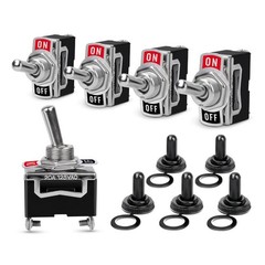 5X Toggle SWITCH ON/OFF Heavy Duty 15A 250V SPST 2 Terminal Car Boat* Waterproof