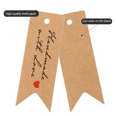 Handmade Gift Tags, Pack of 100 Kraft Tags, 7cm x 2.5cm Handmade…