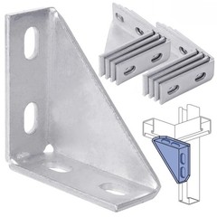 90 Degree Gusseted Fittings, Carbon Steel Q235 4 Hole Right Angle Connector B…