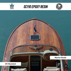 CLEAR EPOXY RESIN 1 GALLON KIT * UV RESISTANT * MARINE GRADE * NON-TOXIC * BOAT