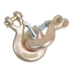 (2) 3/8″ Grade 70 Steel Heavy Duty Forged Clevis Slip Hook With Safety Latch