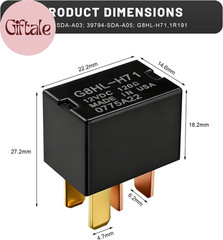 2 PCS Car AC Relay, G8HL-H71 AC & Starter Relays Assembly Replaces 39794-SDA-A03